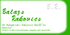 balazs rakovics business card